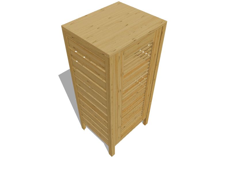 Linon Bracken 1-Door Floor Cabinet, Natural Bamboo