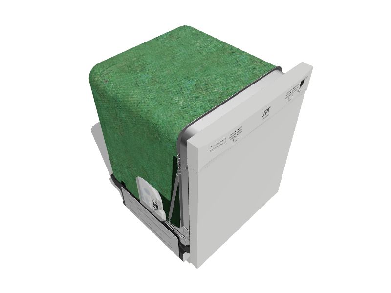 SPT Front Control 24in BuiltIn Dishwasher with third rack (White