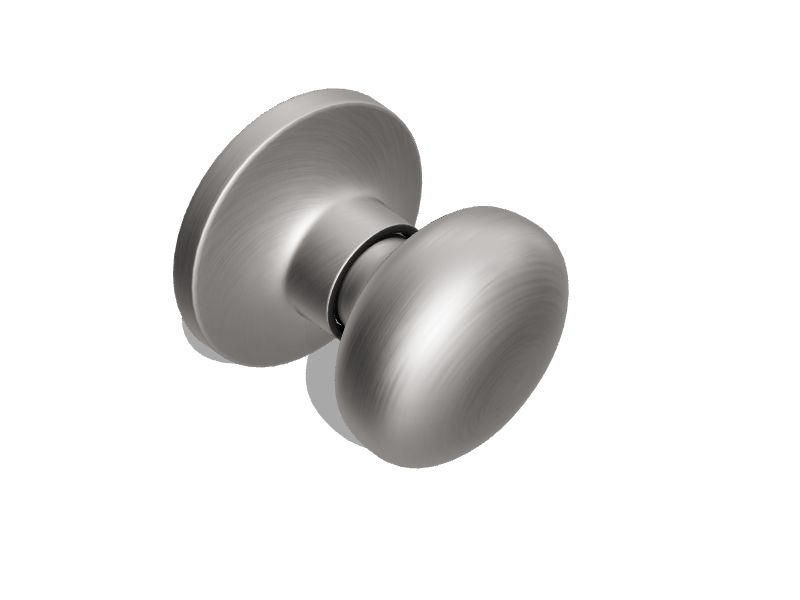 RELIABILT Baron Satin Nickel Interior/Exterior Dummy Door Knob in the Door  Knobs department at