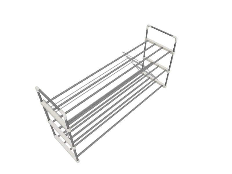 3-Tier Stainless Steel Shoe Rack Organizer for home storage