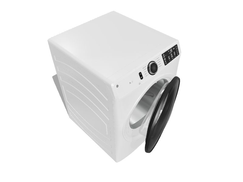 GE 7.8 cu.ft. Smart Front Load Gas Dryer in White with Sanitize