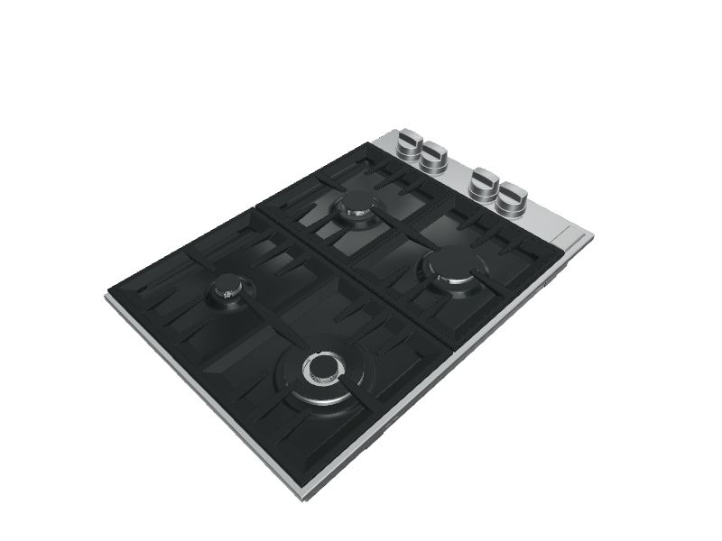ZLINE KITCHEN & BATH Professional 30in 4 Burners Black Gas Cooktop in