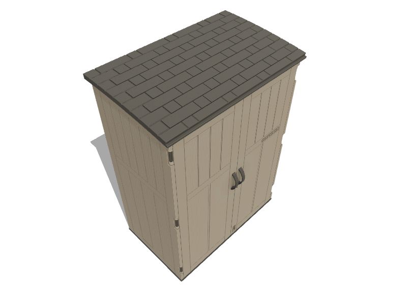 Rubbermaid 5-ft x 2-ft Roughneck Resin Storage Shed (Floor Included) at