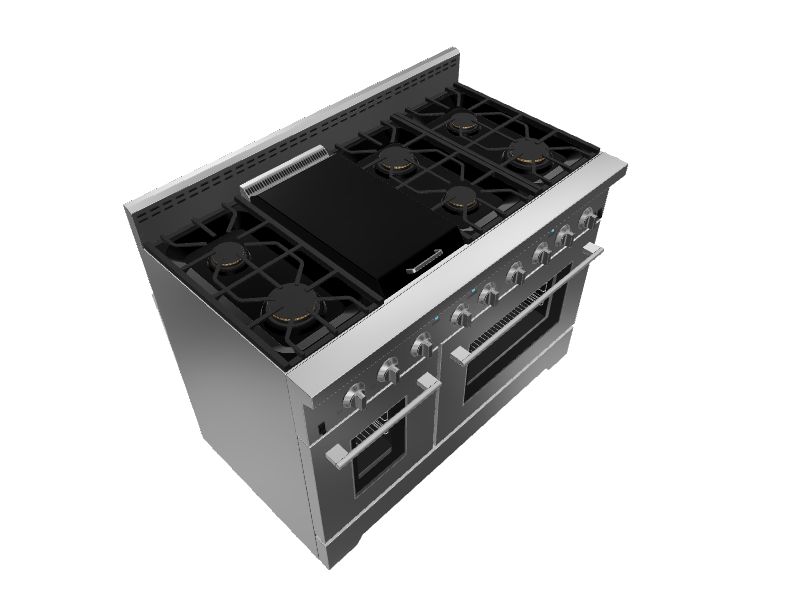 NXR LS4822LP 48in 6 Burners 4.5cu ft / 2.7cu ft Convection Oven
