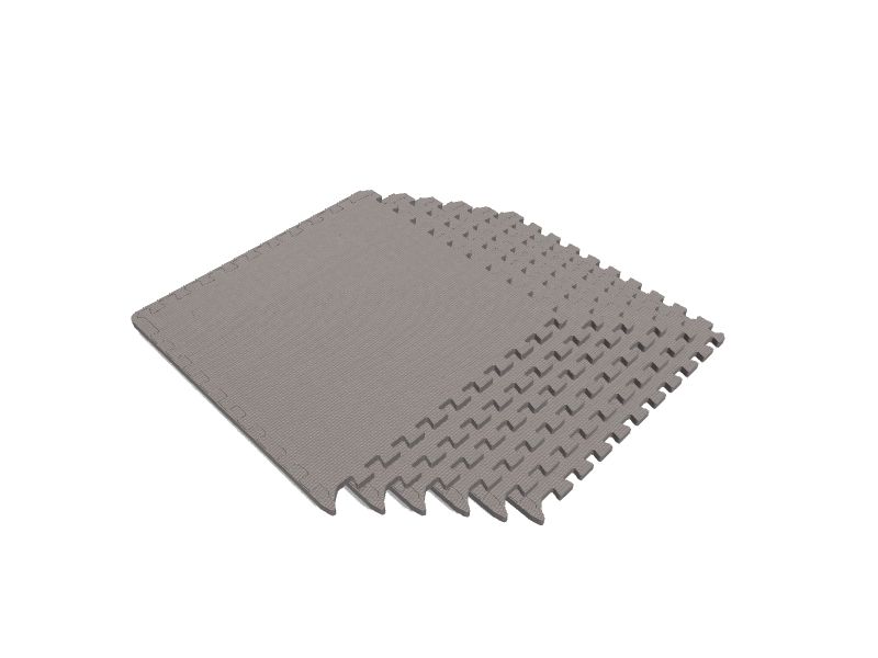 Grey 24 in. x 24 in. x 0.5 in. Interlocking EVA Foam Floor Mat (6-Pack)