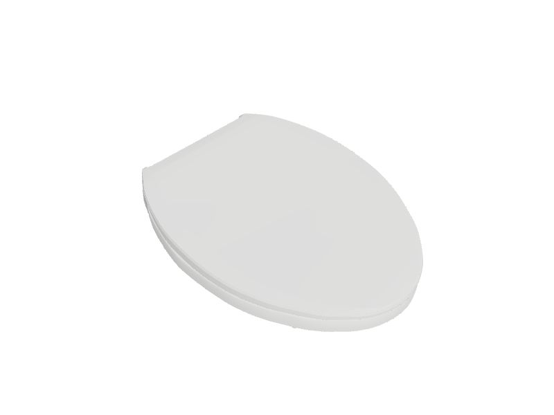 KOHLER Figure Plastic White Elongated Soft Close Toilet Seat at