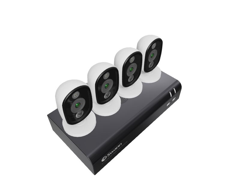 Swann Outdoor 4Camera Hardwired Bullet1Tb Hard Drive Security Camera