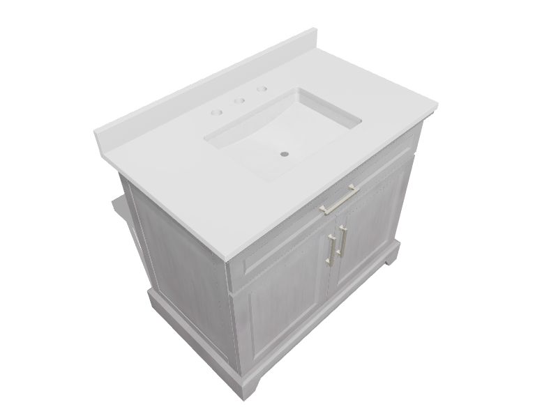 allen + roth Felix 36-in Vintage Gray Undermount Single Sink Bathroom ...