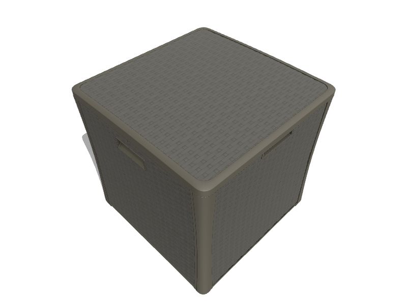 Rubbermaid Medium Resin Outdoor Storage Deck Box 74 Gal Charcoal