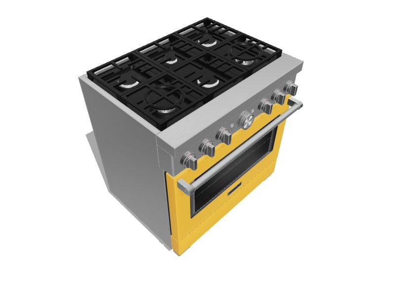 KitchenAid Smart Capable 36in Deep Recessed 6 Burners Selfcleaning Convection Oven