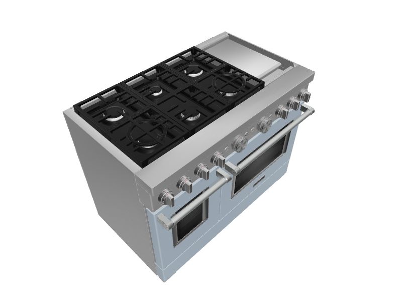 KitchenAid Commercial Style 48in 6 Burners 4.1cu ft / 2.2cu ft Self