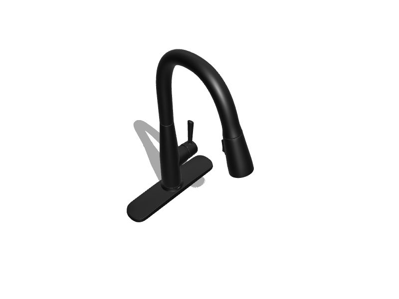 Delta Essa VoiceIQ Matte Black Single Handle Pulldown Touchless