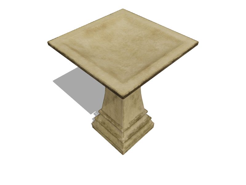 24in H Buff Concrete Complete Birdbath in the Birdbaths department at