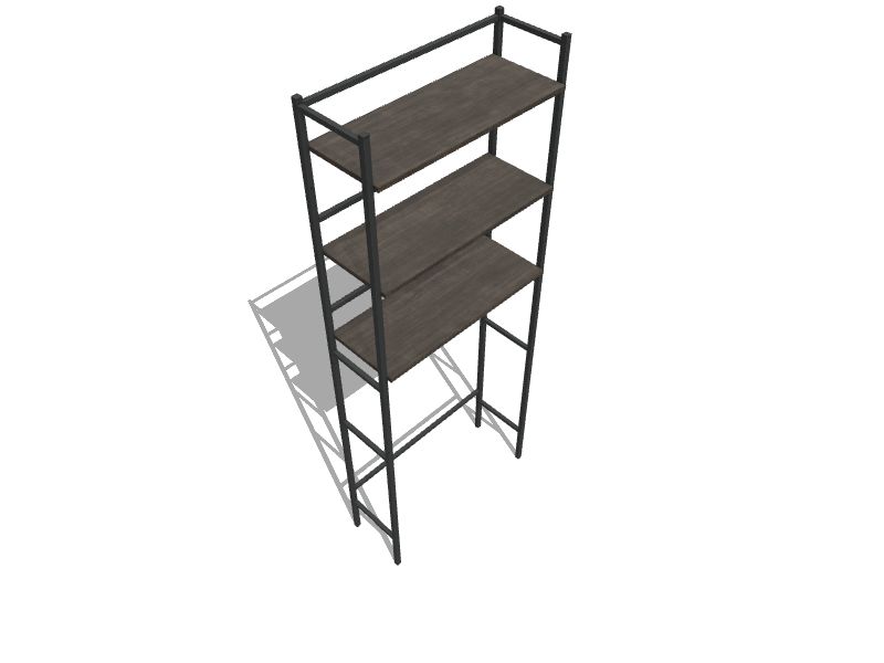 Style Selections 22.95-in x 64.25-in x 7.32-in White 3-Shelf Over