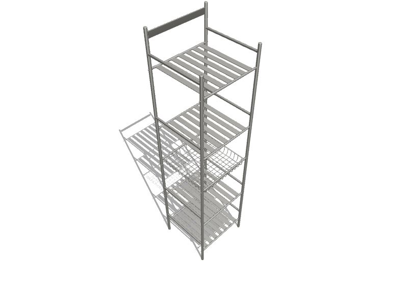 Style Selections 41.34-in x 22.64-in x 14.57-in Freestanding Metal Laundry Organizer