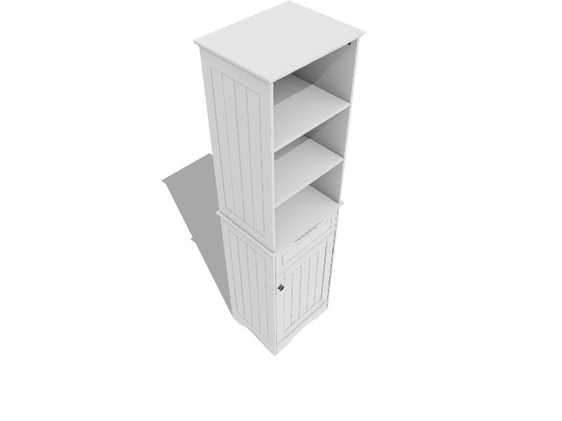 RiverRidge Ashland 16.54-in x 60.04-in x 13.39-in White Freestanding Linen  Cabinet in the Linen Cabinets department at