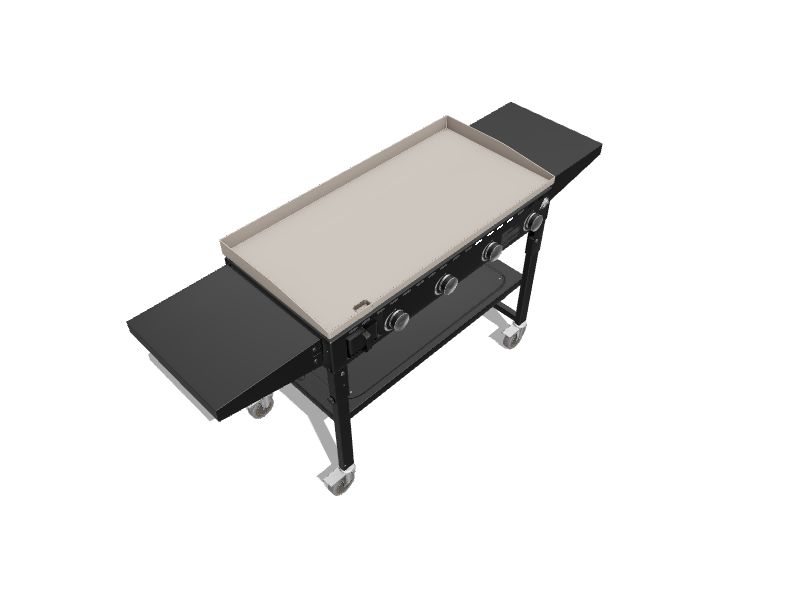  PIT BOSS PB757GS Cast Iron Gas Griddle, 4 Burner Standard,  Black : Patio, Lawn & Garden