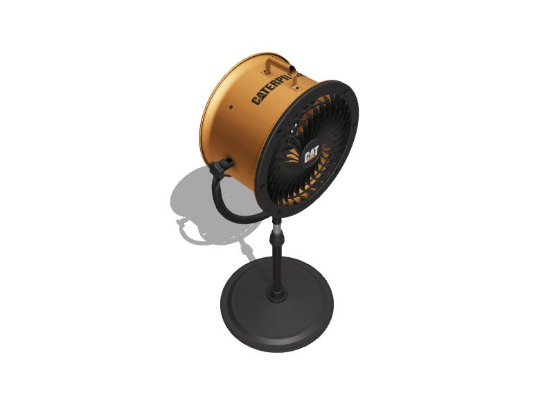 Cat 14-in 4-Speed Indoor Yellow Stand Fan in the Portable Fans department  at