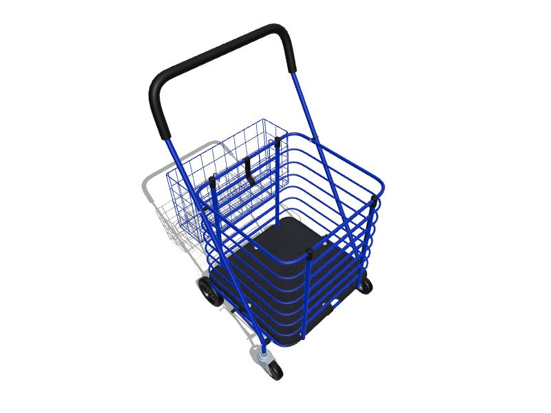 Milwaukee Collapsible Steel Shopping Cart in the Shopping Carts department  at