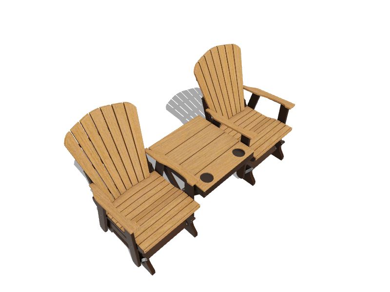 American Furniture Classics Cedar and Tudor brown 76in W x 42in H