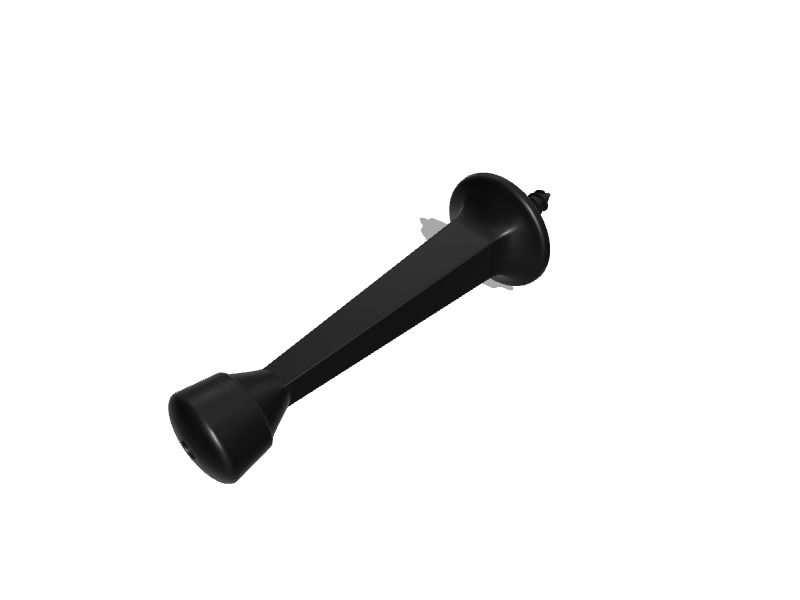 RELIABILT 3-in Black Rigid Door Stop