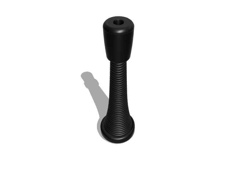 RELIABILT 3-in Black Rigid Door Stop