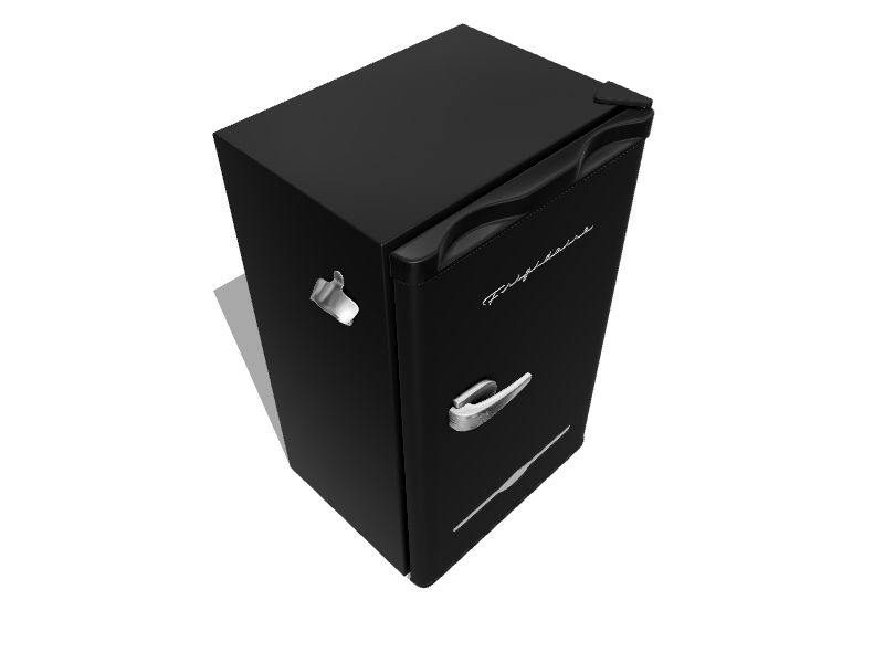 Frigidaire Retro 3.1 Cu Ft Two Door Compact Refrigerator with Freezer,  Black