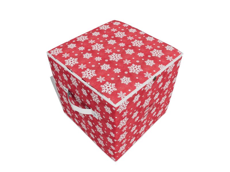 Simplify 20.67-in x 11.81-in 27-Compartment Red Polyester Ornament