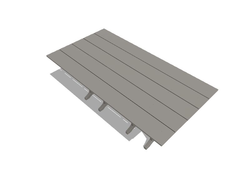 POLYWOOD Lakeside Rectangle Outdoor Dining Table 37.72in W x 72in L