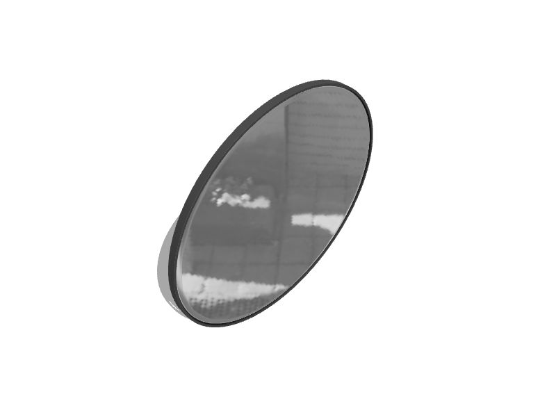 allen + roth 1-in W x 36-in H Round Black Framed Wall Mirror in the Mirrors  department at