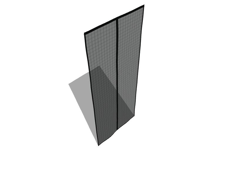 Fenestrelle Magnetic Screen Double Door - 72W x 82H. Black Trim. Fits  Doors Up to 70W x 80H. for French and Sliding Doors. Self Closing  Magnetic Seal. Heavy Duty Flame Resistant Fiberglass