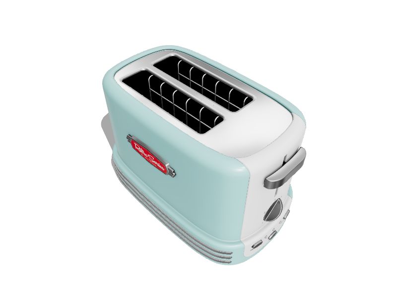 Nostalgia Retro 2-Slice Bagel Toaster, Aqua