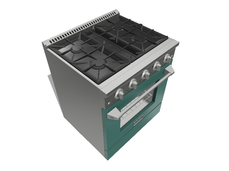 UNIQUE Classic Retro 30-in 4 Burners 3.9-cu ft Freestanding