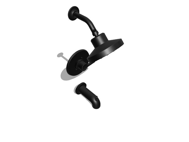 Delta Nicoli Matte Black 1handle Bathtub and Shower Faucet Valve