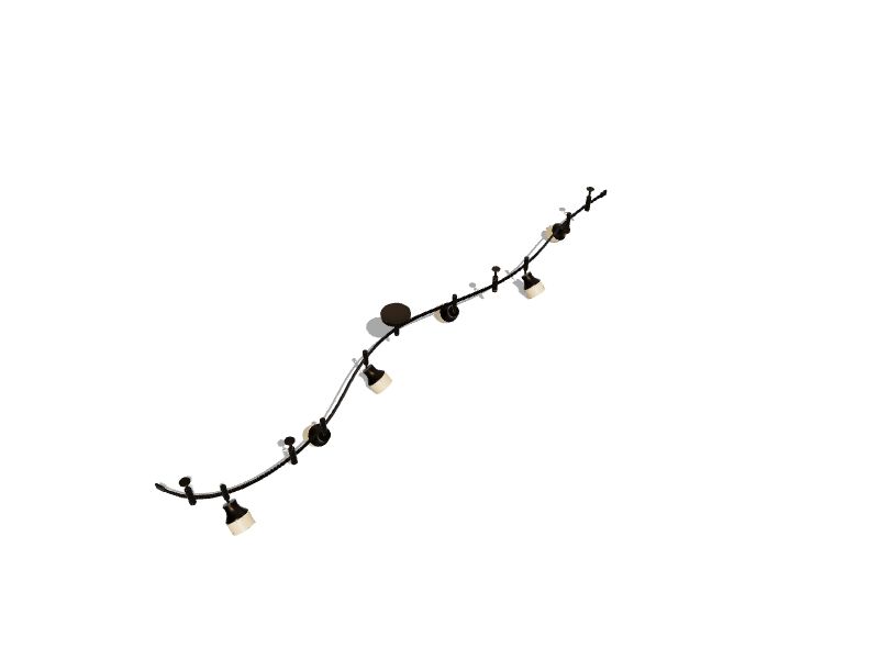 allen + roth Sloan 6-Light 96-in Bronze Dimmable LED