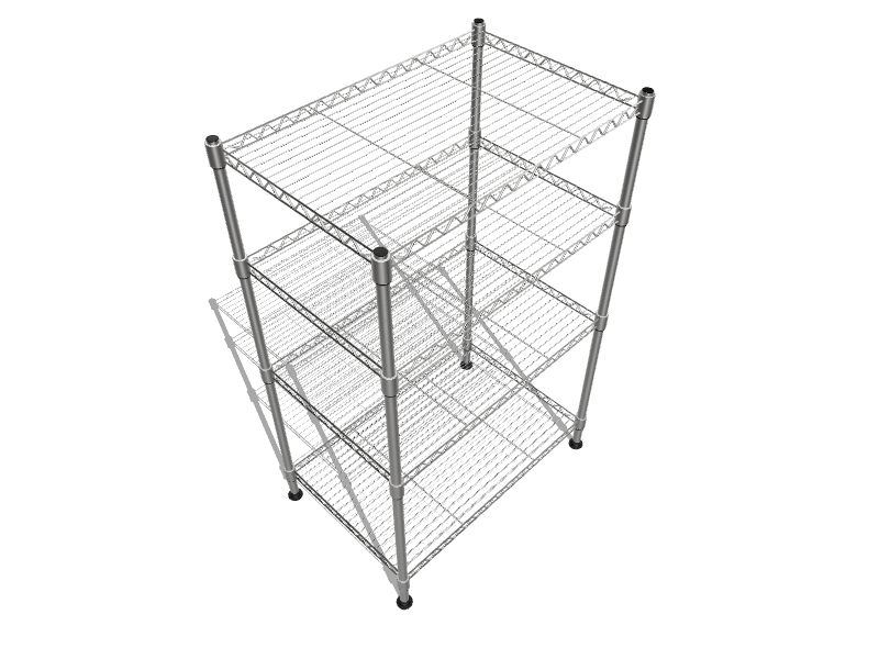 Sandusky Muscle Rack Steel 4Tier Utility (20in W x 12in D x 32in H) in the Freestanding