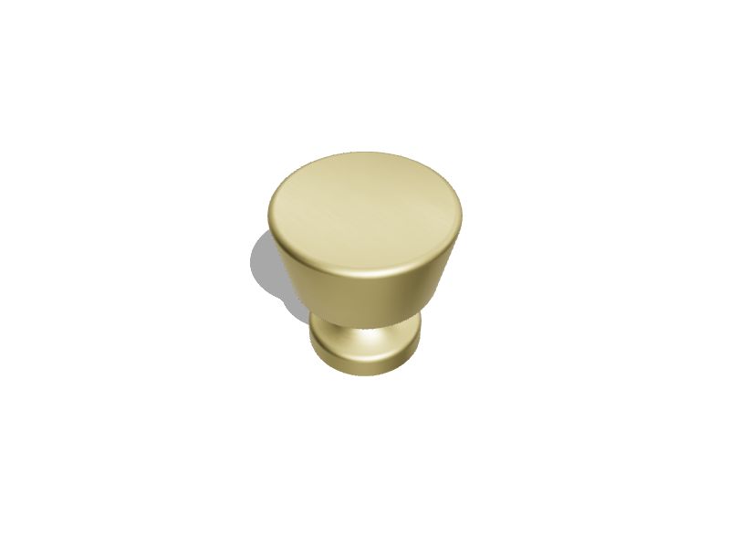 Brainerd Pedestal 1-1/8-in Modern Gold Round Cabinet Knob in the