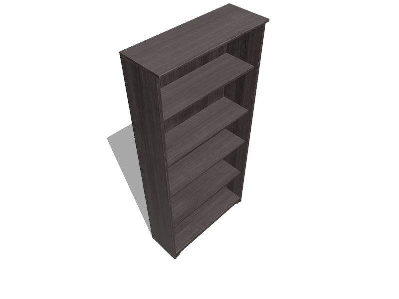 Bush Furniture Cabot Heather Gray 5Shelf Bookcase (31.38in W x 66.3