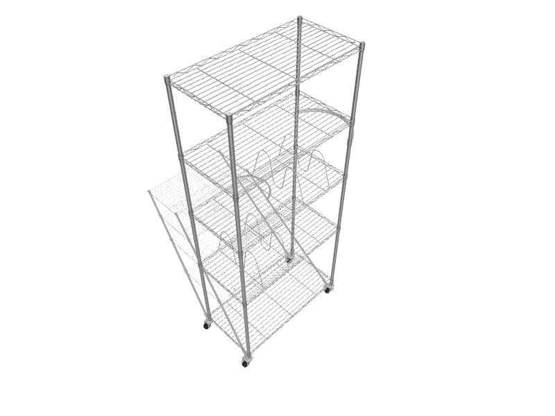 TRINITY BASICS® EcoStorage® 5-Tier Pantry Rack, NSF, Chrome