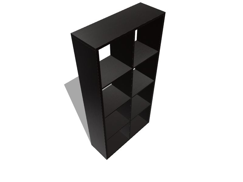 Baxton Studio Modern and Contemporary Dark Brown Wood Cube