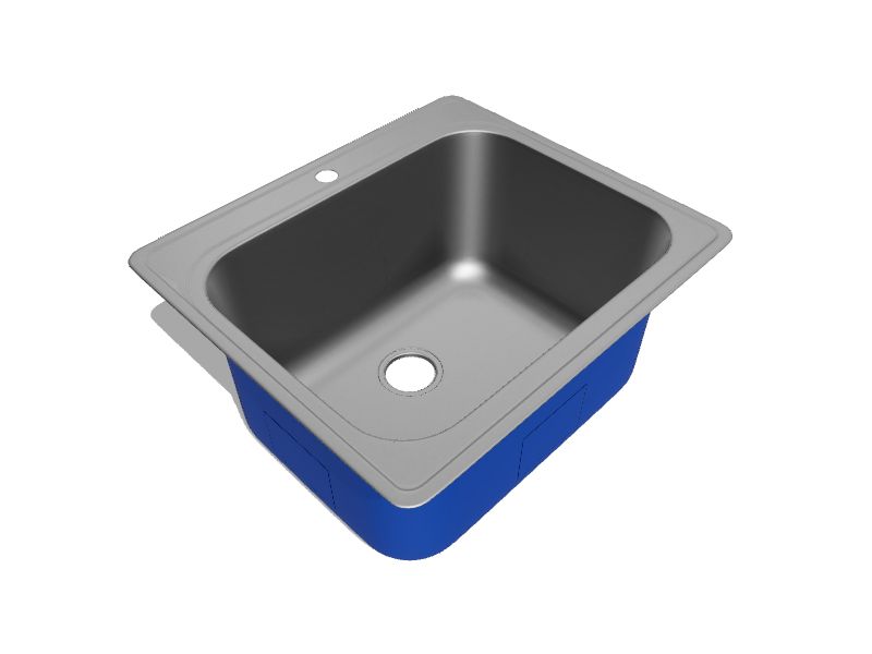 Transolid 22in x 25in 1Basin Stainless DropIn Laundry Sink in the