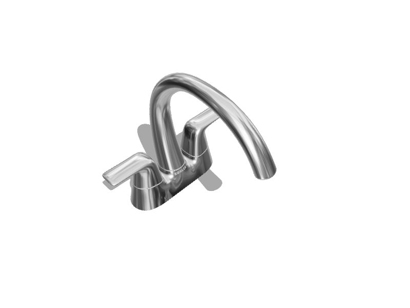 KOHLER Avail Polished Chrome 4in centerset 2Handle WaterSense Bathroom Sink Faucet with Drain