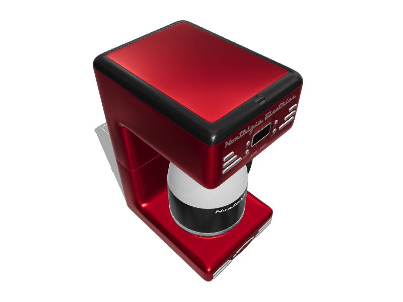 Nostalgia - Retro 12-Cup Programmable Coffee Maker - Red