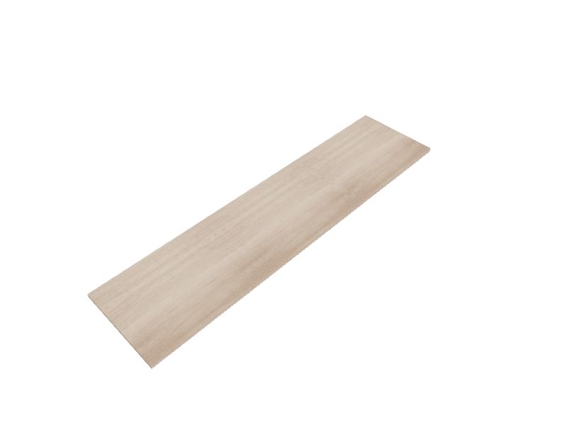 Rubbermaid Organic Ash Shelf Board 47.8in L x 11.8in D (1 Decorative Shelf) in the Wall