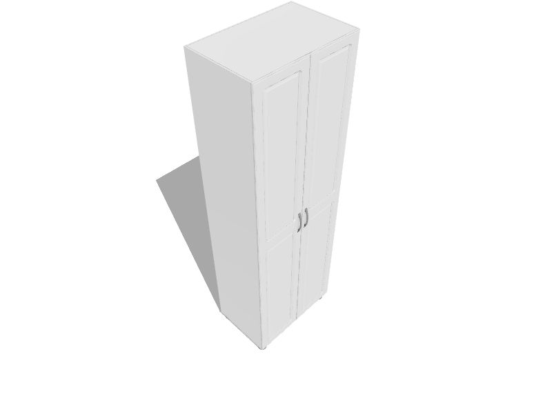 System Build Amplus White 2-Door Storage Cabinet