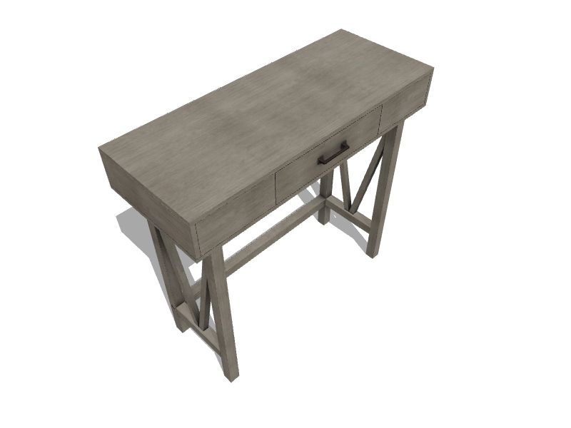 allen + roth 35.5in Gray Modern/Contemporary Writing Desk in the Desks