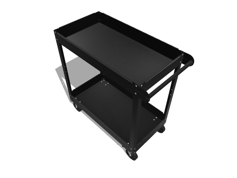 Lorell 3-Shelf Utility Cart - Steel - 400 lb Capacity - Black - Convenient  Worksurface - Industrial-Strength Casters - Rack Type