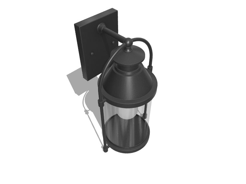 Harbor Breeze Vance 1Light 14in Satin Black Outdoor Wall Light in the