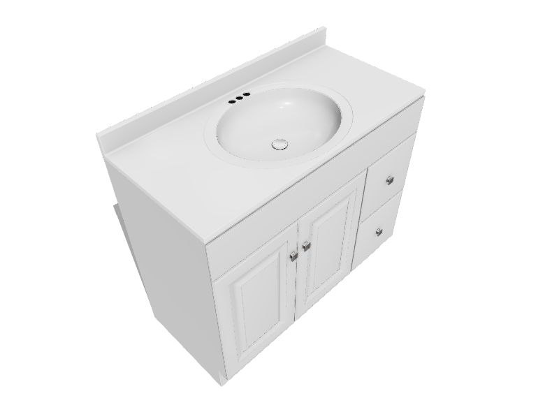 Design House Wyndham 36in White Bathroom Vanity Base without