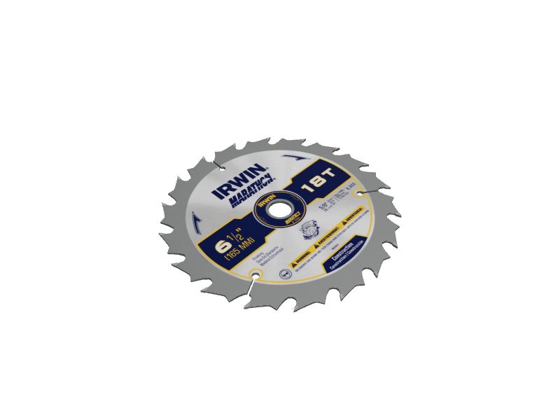 IRWIN 6-1/2-in 18-Tooth Rough Finish Carbide Circular Saw Blade in